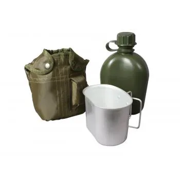 3 Piece Canteen Kit With Cover & Aluminum Cup