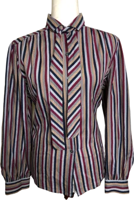 '80’s Striped Secretary Blouse by Koret