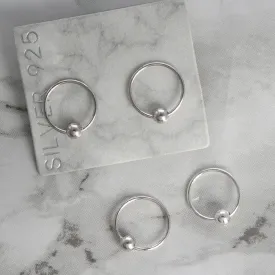 925 Silver 11mm Hoop Earrings