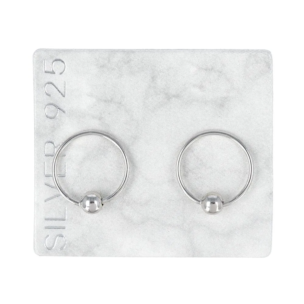 925 Silver 11mm Hoop Earrings