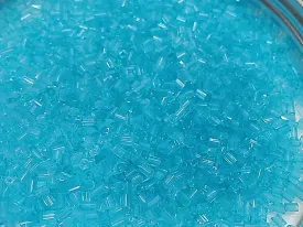 Aqua Transparent 2 Cut Glass Seed Beads (Wholesale)