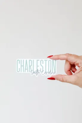 Charleston South Carolina Script Sticker