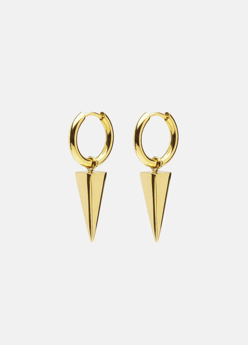 Earrings | Rivets | Spike | Small | Gold Plated