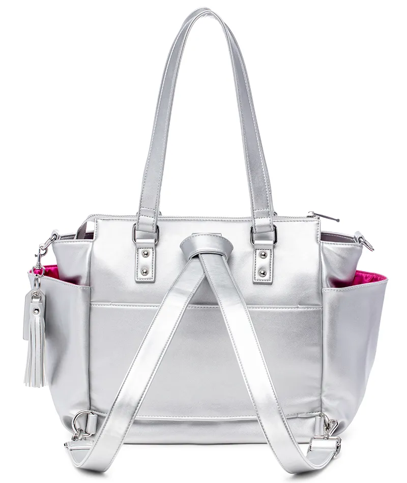 Gemini Mini Convertible Backpack - Silver Metallic - [OUTLET FINAL SALE]