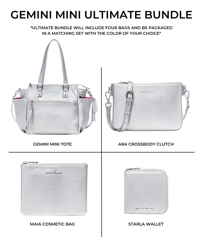 Gemini Mini Convertible Backpack - Silver Metallic - [OUTLET FINAL SALE]