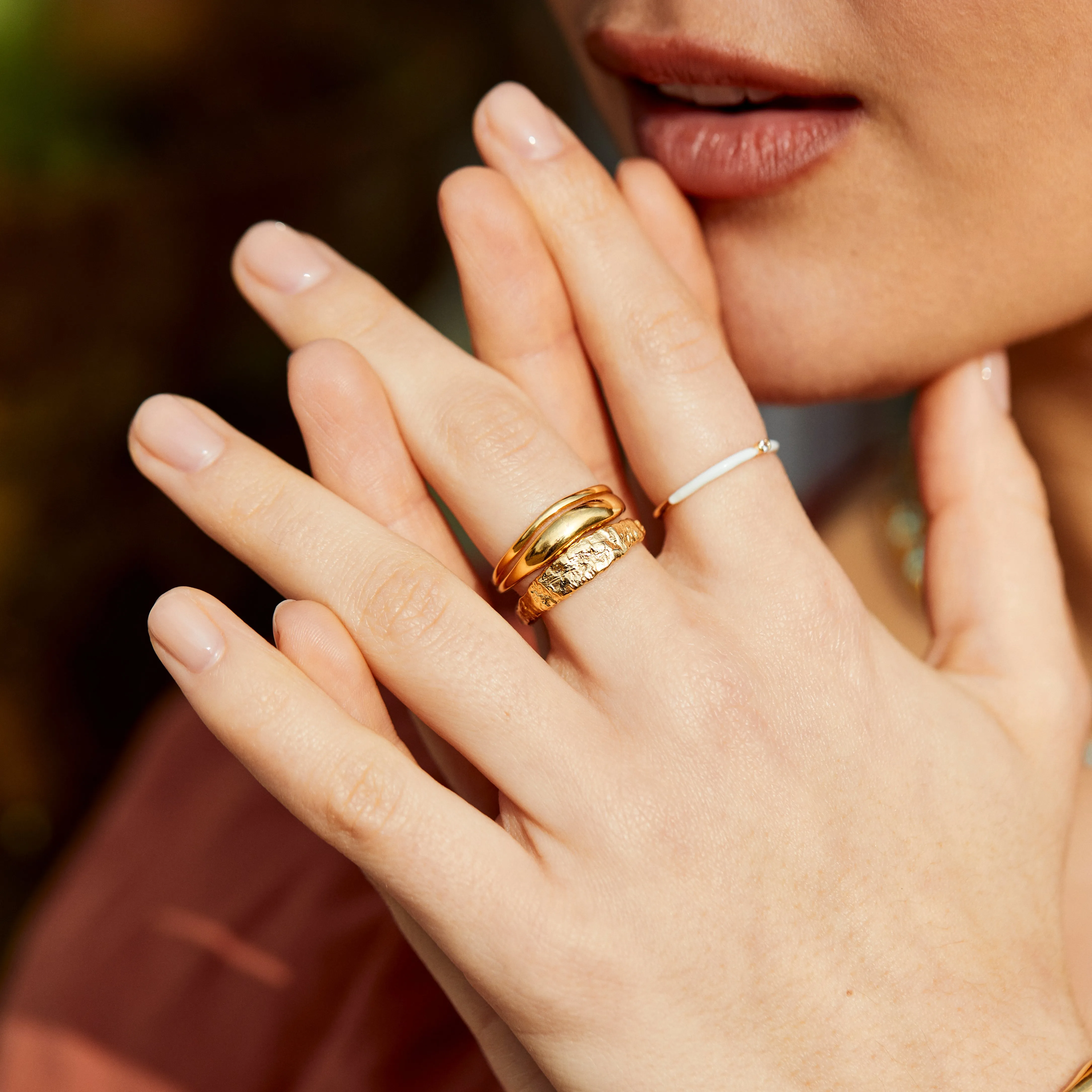 Hallie Enamel And Sapphire Ring