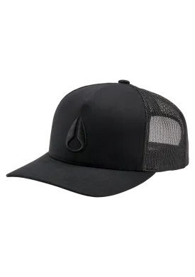 Iconed Trucker Hat - Black / Black