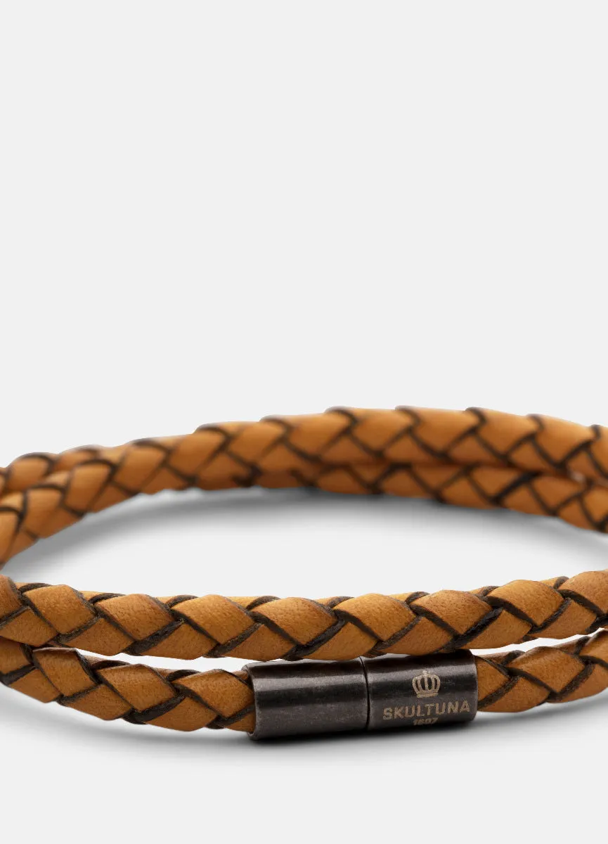 Leather Bracelet | The Stealth Bracelet | Brown | Orange