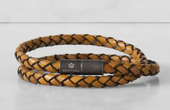 Leather Bracelet | The Stealth Bracelet | Brown | Orange