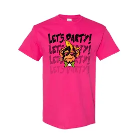 Party Animals Short Sleeve Let's Party Tee - Pink