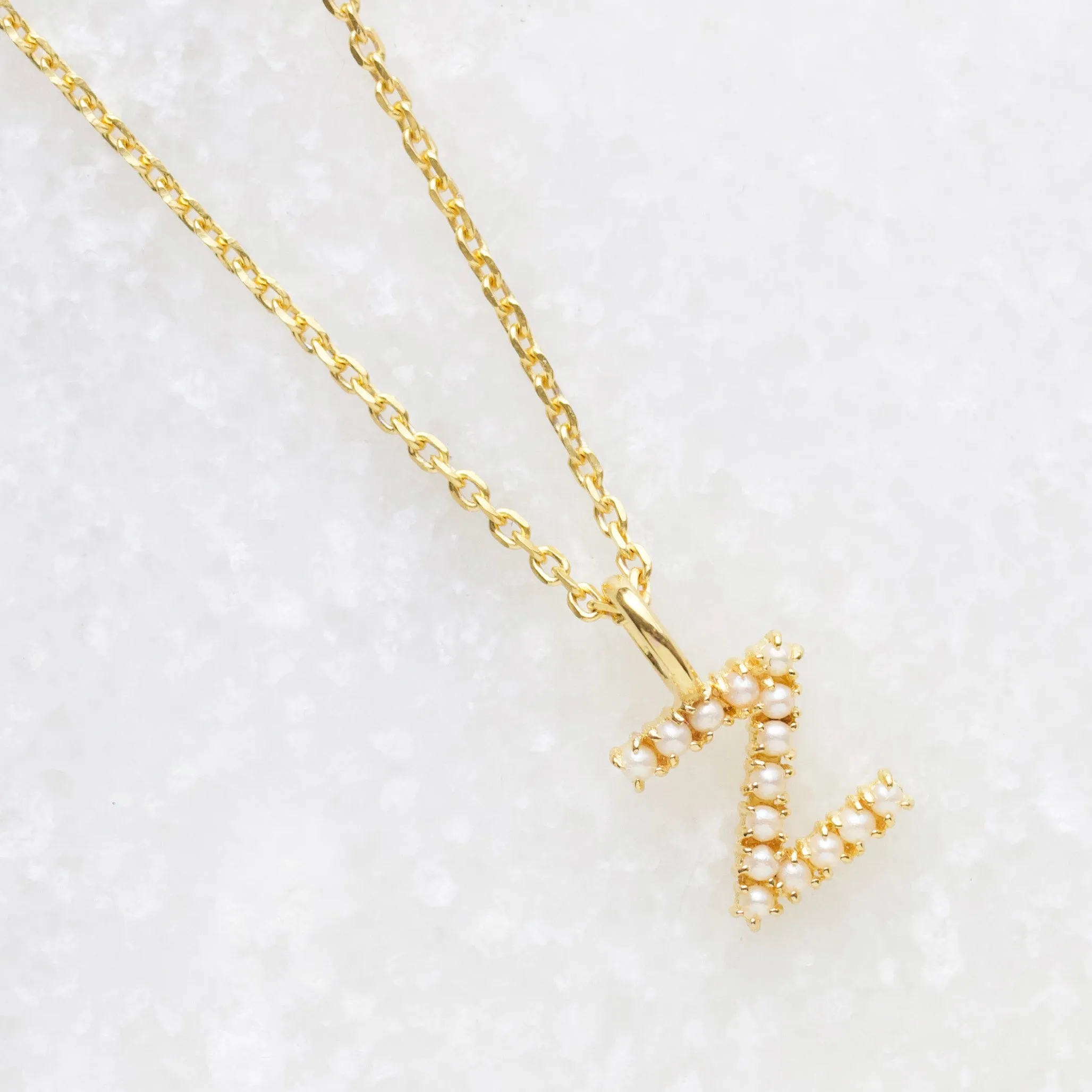 Pearl Initial Necklace