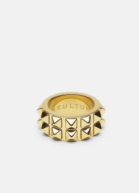 Ring | Double Rivets | Gold Plated