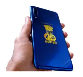 Satyamev Jayate Gold Metal 3D Stickers for Mobile Phone and Laptop rjmobile01 logo