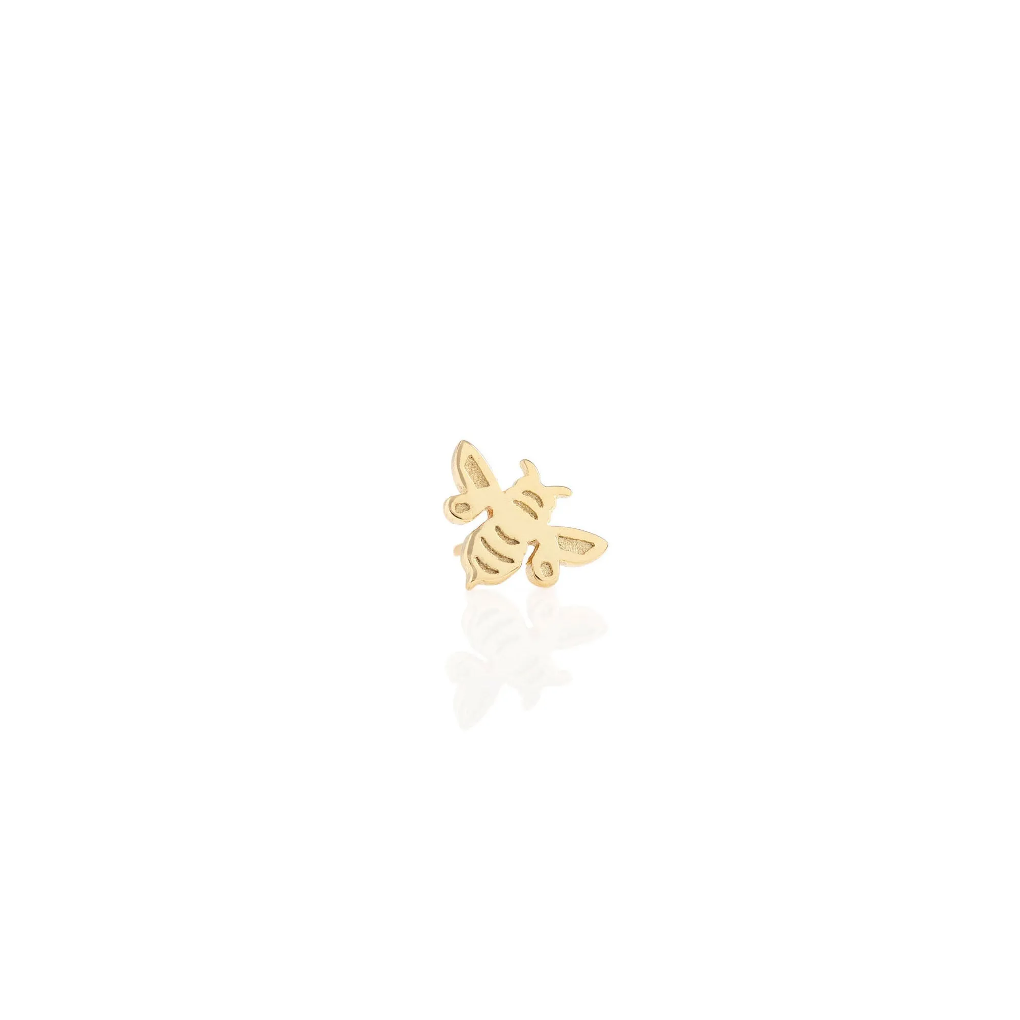 Single Bumble Bee Stud Earring