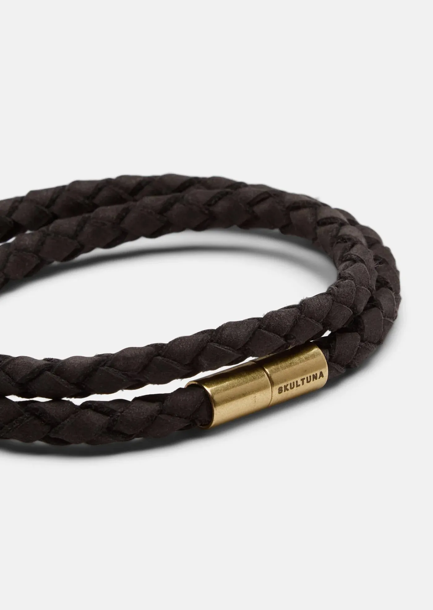 Suede Bracelet | Black | Brass